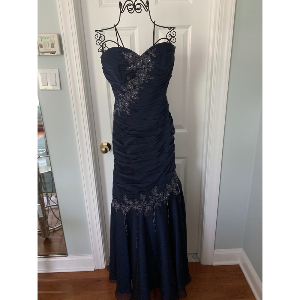 Jovani Navy Mermaid style gown